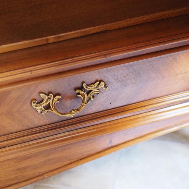 Antique Louis XV Style Wardrobe with Mirrored Doors, 1900s For Sale - Image 14 of 18