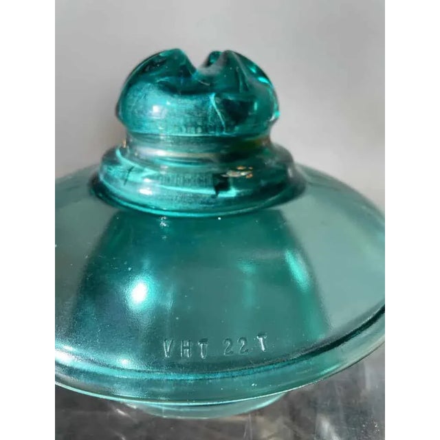 Mid-Century Modern Large Electric Glass Pylon Insulator, 1950 For Sale - Image 3 of 9