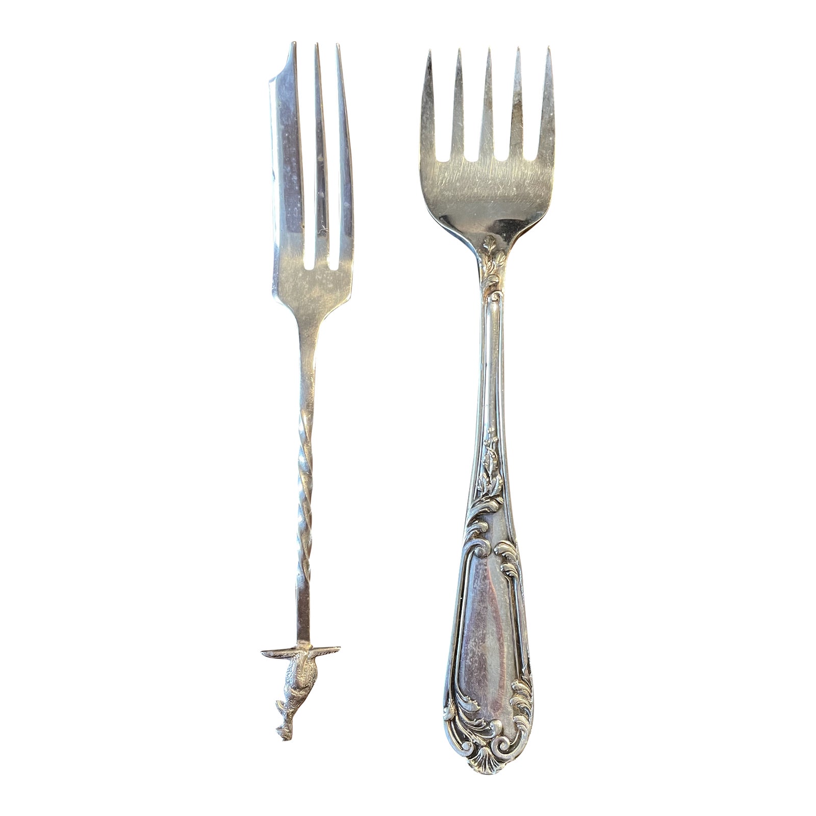 Antique Silver Sardine Fork & Kawga Fork Chairish