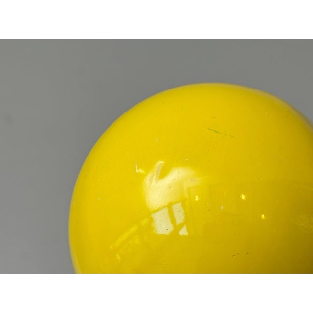 Plastic Eclisse Yellow Table Lamp by Vico Magistretti for Artemide, Italy, 1960s For Sale - Image 7 of 11