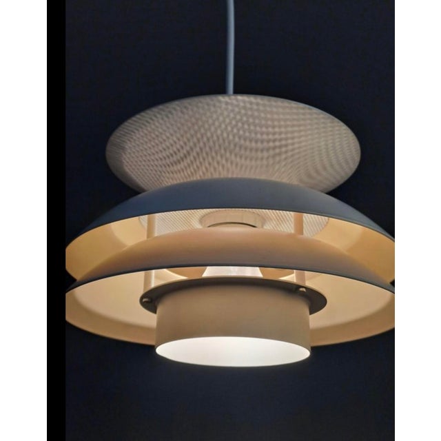 Cream Vintage Scandinavian Pendant Lamp from Belux, Denmark, 1970s For Sale - Image 8 of 13