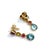 Purple Bochic “Orient” Vintage Amethyst, Peridot, Ruby & Topaz Earrings Set 18K Gold For Sale - Image 8 of 11