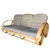 1940s Restored Five-Strand Round Full Pretzel Rattan Sofa & Lounge Living Room, 4 Pieces For Sale - Image 4 of 15