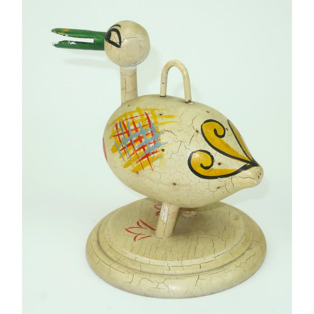 Robinhood Ware Folk Art Wood Duck Toothpick Holder Server, c.1930 For Sale In Atlanta - Image 6 of 13