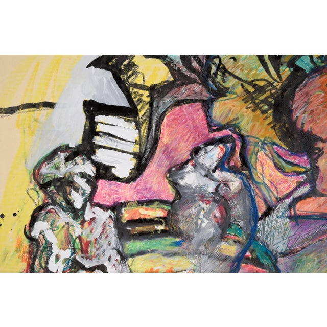 Abstract Abstract Expressionist Figurative Composition by Michael William Eggleston For Sale - Image 3 of 4