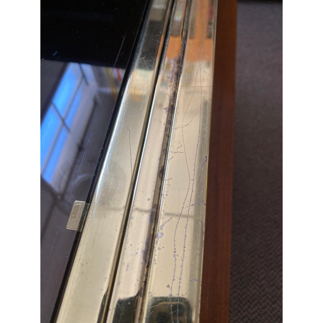 1970s Dia - Brass and Smoked Glass Dining Table with Extension For Sale - Image 12 of 13