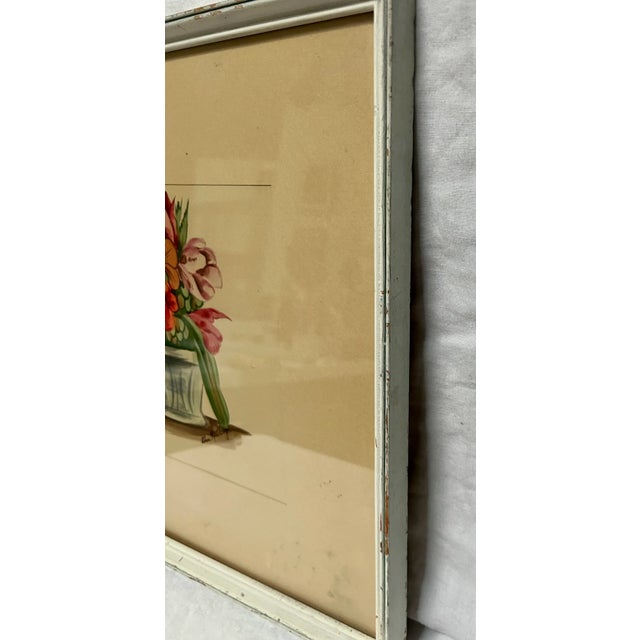 Mid-Century Modern 1940's Original Floral Gouache Painting Spring Bouquet, by Elise Rutledge For Sale - Image 3 of 9