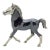Vintage Italian Handmade Genuine Sterling Silver 925 Darkened Horse Large Figurine For Sale