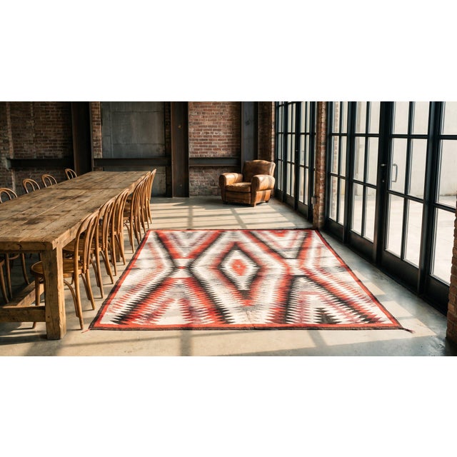 Textile Early 20th Century Navajo rug ( 6' x 6'4" - 183 x 193 ) For Sale - Image 7 of 9
