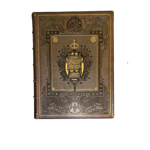 Realism Rare - New Gallery British Art Vol 1 & 2 (1880) - Leather + Steel Engraving For Sale - Image 3 of 18