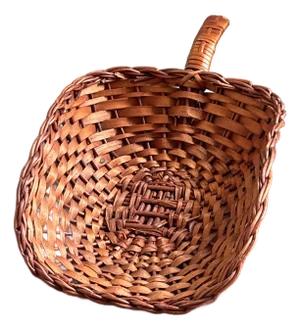 Vintage Wicker Scoop Basket