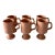 Set of 6 Vintage Peach Pedestal Coffee Mugs For Sale