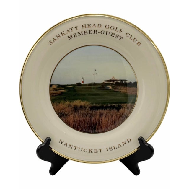 Vintage Sankaty Head Golf Club Nantucket Island Member Guest Plate For Sale In Washington DC - Image 6 of 11