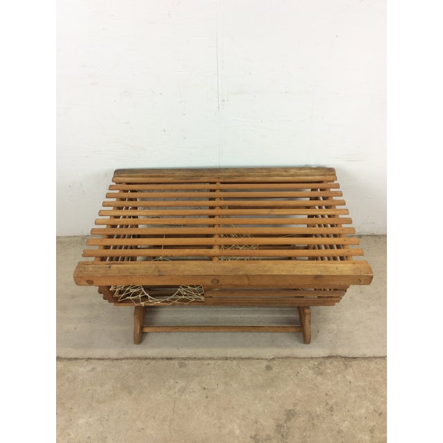 Vintage Repurposed Wooden Lobster Trap Coffee Table For Sale - Image 4 of 12