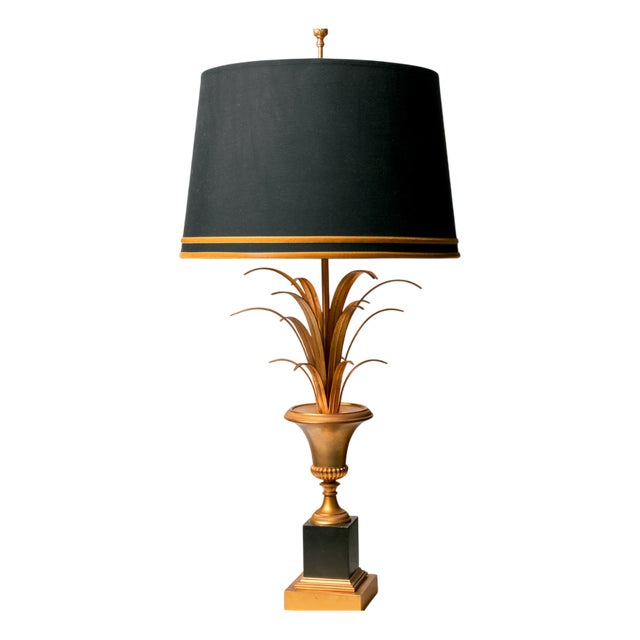 Vintage Medici Cup Gold Table Lamp from Maison Charles, 1970s For Sale