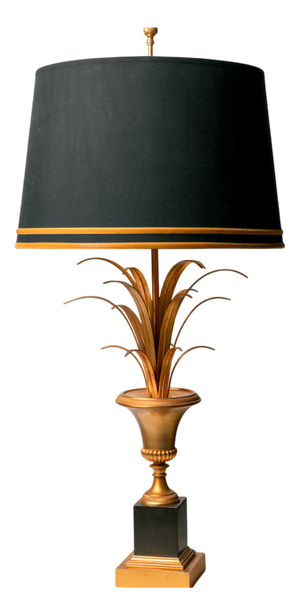 Vintage Medici Cup Gold Table Lamp from Maison Charles, 1970s