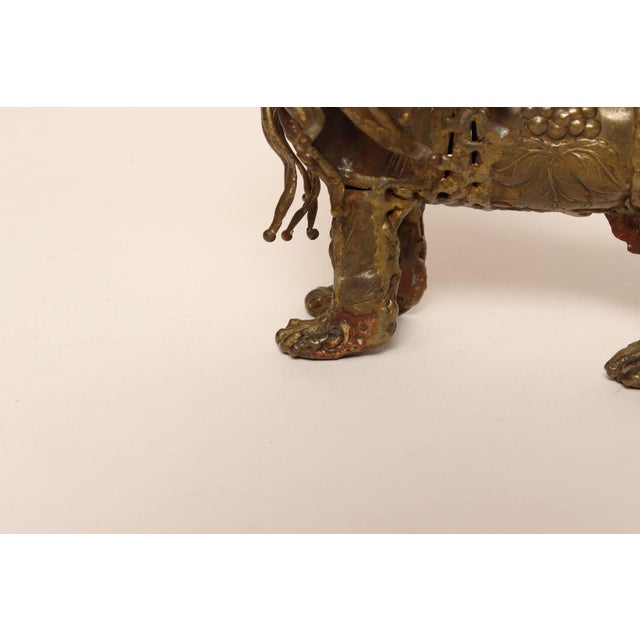 Vintage Brutalist Embossed Brass and Steel Lion Sculpture by Pal Kepenyes For Sale - Image 14 of 18