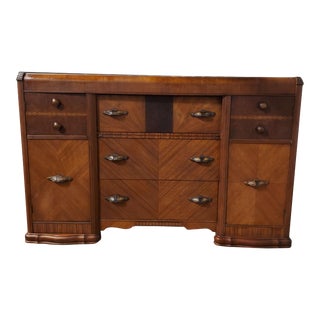 1930s Art Deco Waterfall Sideboard For Sale