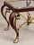 Late 20th Century Title: Pair of Vintage Oxblood and Antique Gold Beveled-Glass End Tables For Sale - Image 5 of 6