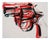 Andy Warhol, Gun (Black and Red on White), Digital Print For Sale