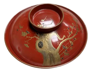 Urushi Maki-E Rice Bowls with Sakura Decor, Japan, 1920s, Set of 8