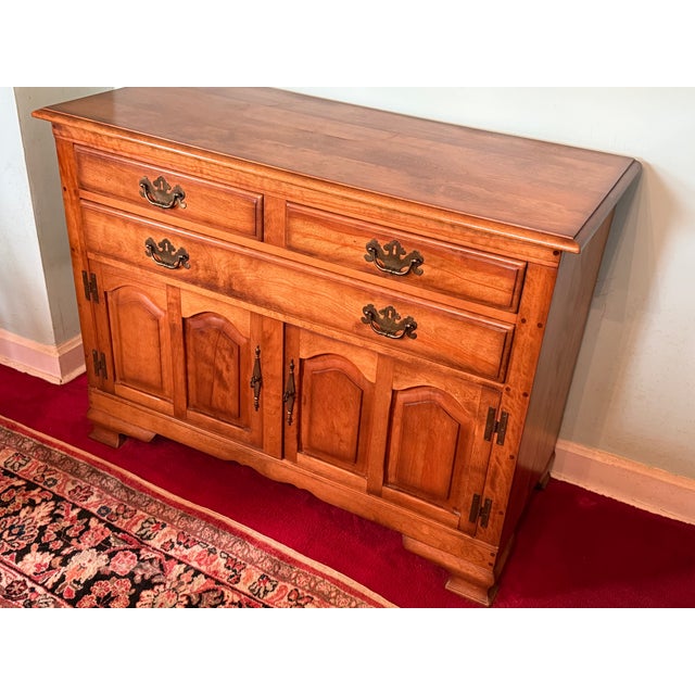 Cushman solid maple mid-century colonial sideboard from my mother’s dining room. This piece completed her dream dining...
