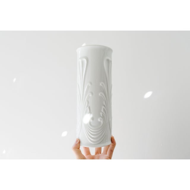 Royal Kpm Mid Century Modern Glazed White Porcelain Vase For Sale - Image 9 of 13