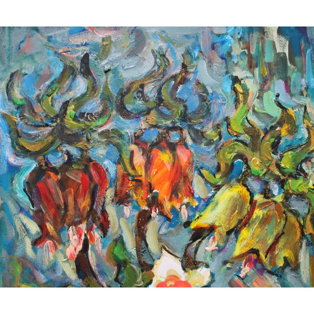 2000 - 2009 Dzidra Bauma, Tulips and Daffodils, 2007, Mixed Media on Paper For Sale - Image 5 of 6