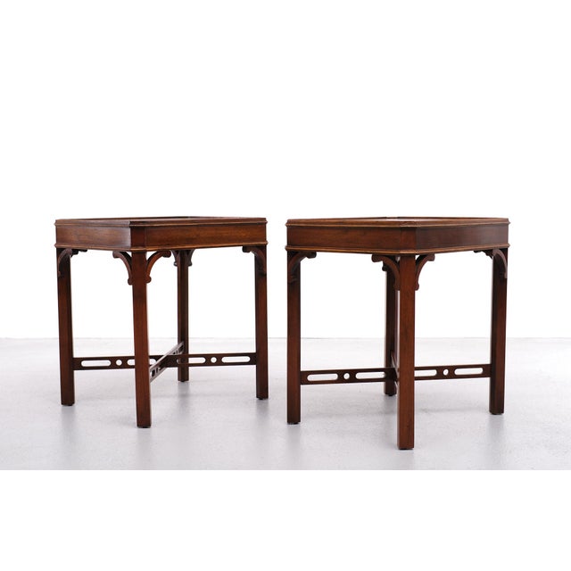 Georgian Revival Mahogany Side Tables by Bevan Funnell, England, 1960s, Set of 4 For Sale - Image 9 of 9
