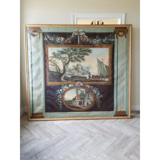 1920s Large Maison Jansen French Painting For Sale - Image 5 of 5