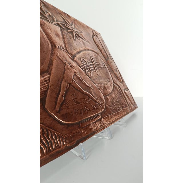 Mid-Century Italian Cubist Copper Sculpture Panel, 1950s For Sale - Image 11 of 18