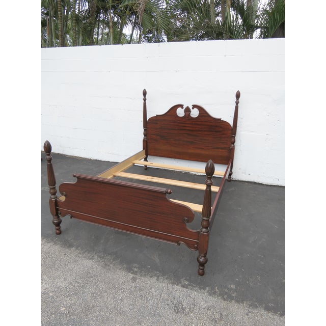 1940s Mahogany Full Size Poster Pineapple Finial Bed 6412 For Sale In Miami - Image 6 of 18
