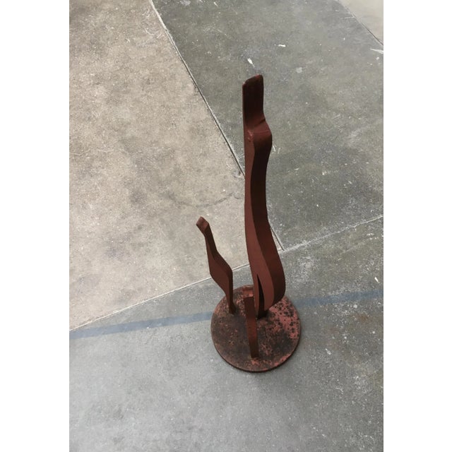 Metal Mid-Century Metal Crane Bird Sculpture For Sale - Image 7 of 18