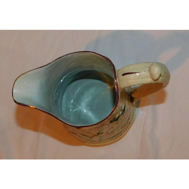 1920s Majolica Strawberry Pitcher For Sale In Philadelphia - Image 6 of 7