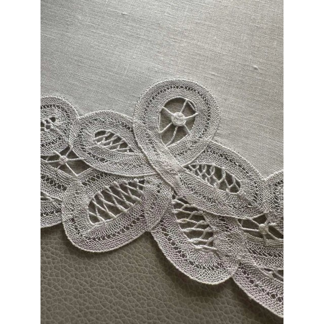 "A beautifully preserved pair of vintage linen guest towels in pure soft white, the original and most enduring expression...