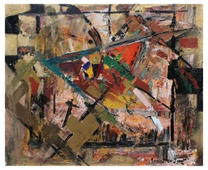 Igor Leontiev, Composition, 1992, Oil on Canvas
