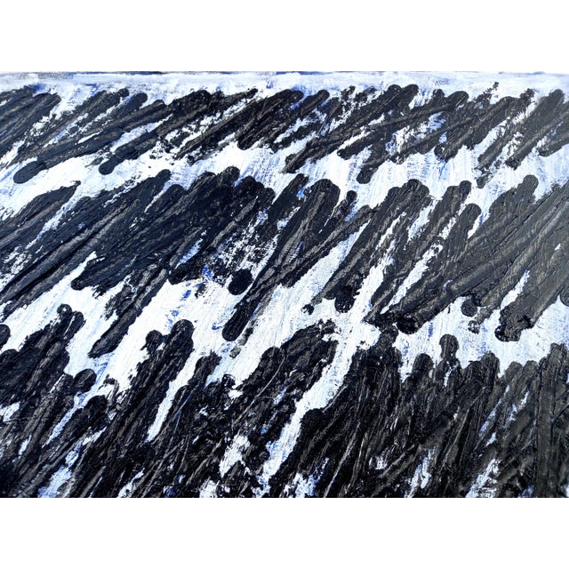 25.5" by 19.6" - Cy Twombly Inspired Abstract Original Oil Painting, Unframed For Sale - Image 4 of 8