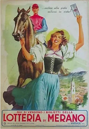 Italian 1930s Lottery Ad with Horse