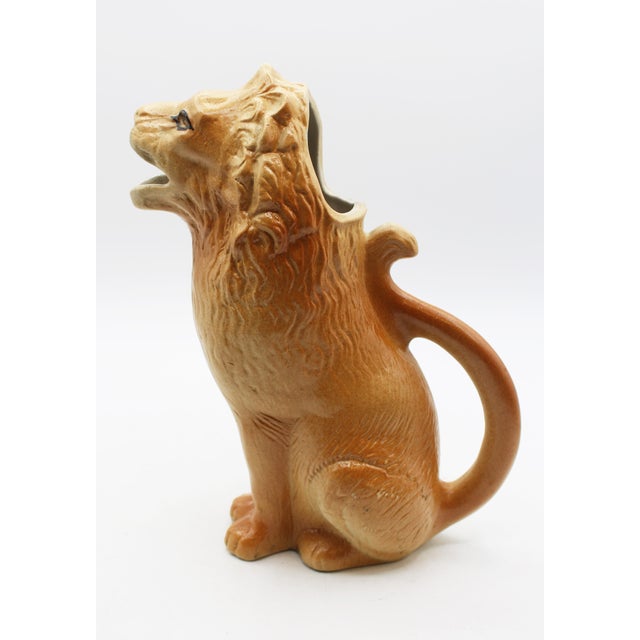 Mid 20th Century Mid-20th Century French Stoneware Lion Jug For Sale - Image 5 of 9