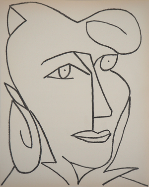 Françoise Gilot, Portrait de femme, Lithograph