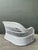 Late 20th Century Vintage Lexington Braided White Rattan Love Seat For Sale - Image 5 of 8