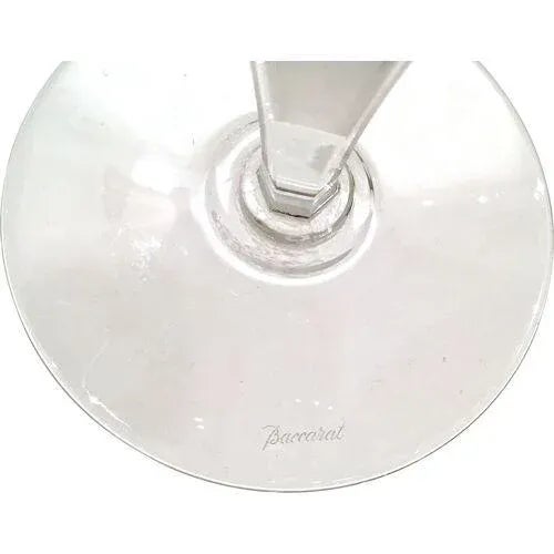 Vintage Set 10 Baccarat Crystal Champagne Flutes For Sale - Image 9 of 9