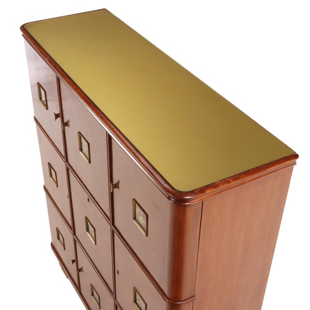 Rare Italian Mahogany Collectors Cabinet or Bar, C. 1945 For Sale - Image 9 of 10