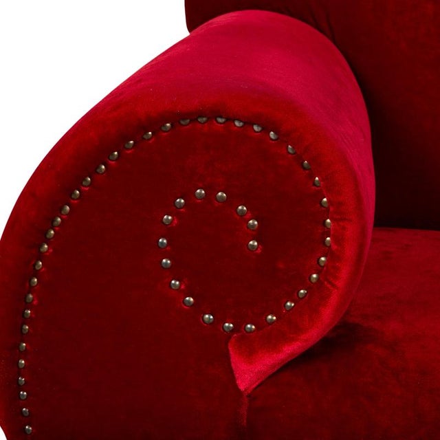 Red Velvet Gaudi Chair from Bretz For Sale - Image 5 of 14