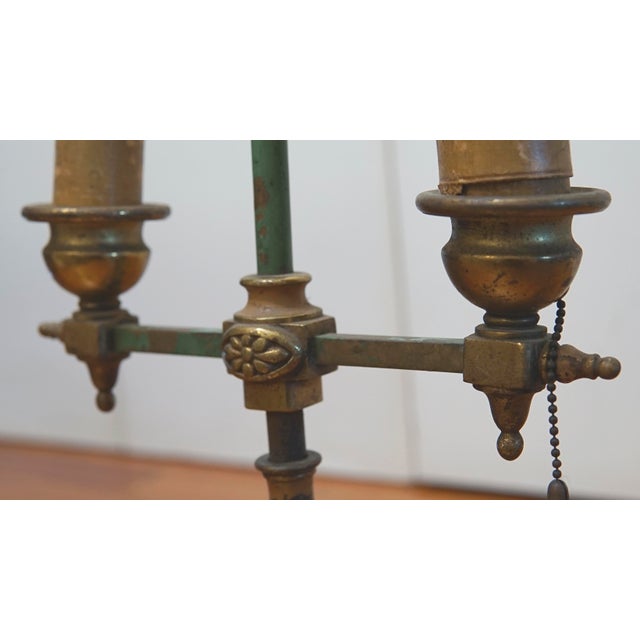 1920s Rembrandt Antique Bouillotte Iron Tole Lamp, 1920s For Sale - Image 5 of 12