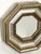 Mini vintage hexagonal Italian molding mirror. Makes a great accent on a wall or in a bookcase. 7" x 7" x 1.75" d