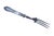 Antique French silver carving fork and a matching bone clamp (or manche à gigot) with ornate floral and scroll handles in...