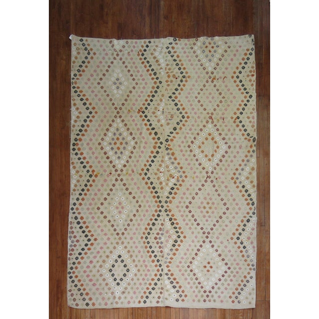 Textile Vintage Turkish Jajim - 7'8" x 10'6" For Sale - Image 7 of 7
