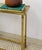Vintage MCM Brass Console Table Glass Top Hollywood Regency Sofa Table Coastal For Sale - Image 10 of 14