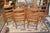 Vintage Set X 6 English Oak Tavern Slatted / Shaped Seat Ladder Back Dining Chairs For Sale - Image 14 of 16